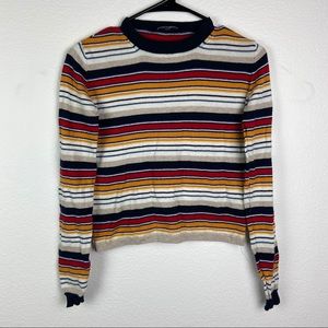 Brandy Melville Cropped Striped Sweater